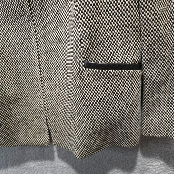 Talbots Jacket 14 Italian Wool Leather Tweed Office Siren Church Secretary - Picture 5 of 14